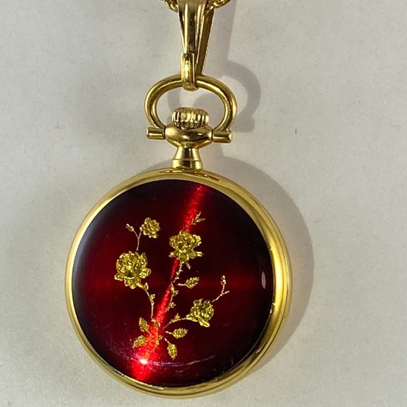 SOLD Vintage Bucherer Swiss Gold Pendant Watch Crystals - Picture 2 of 8